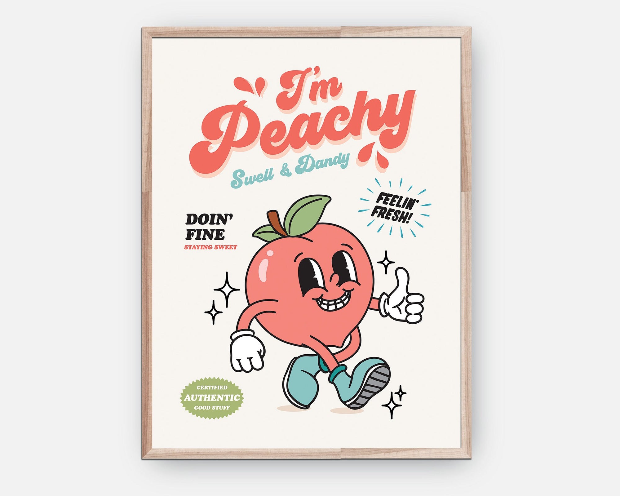 I'm Peachy Retro Poster - shopartivo