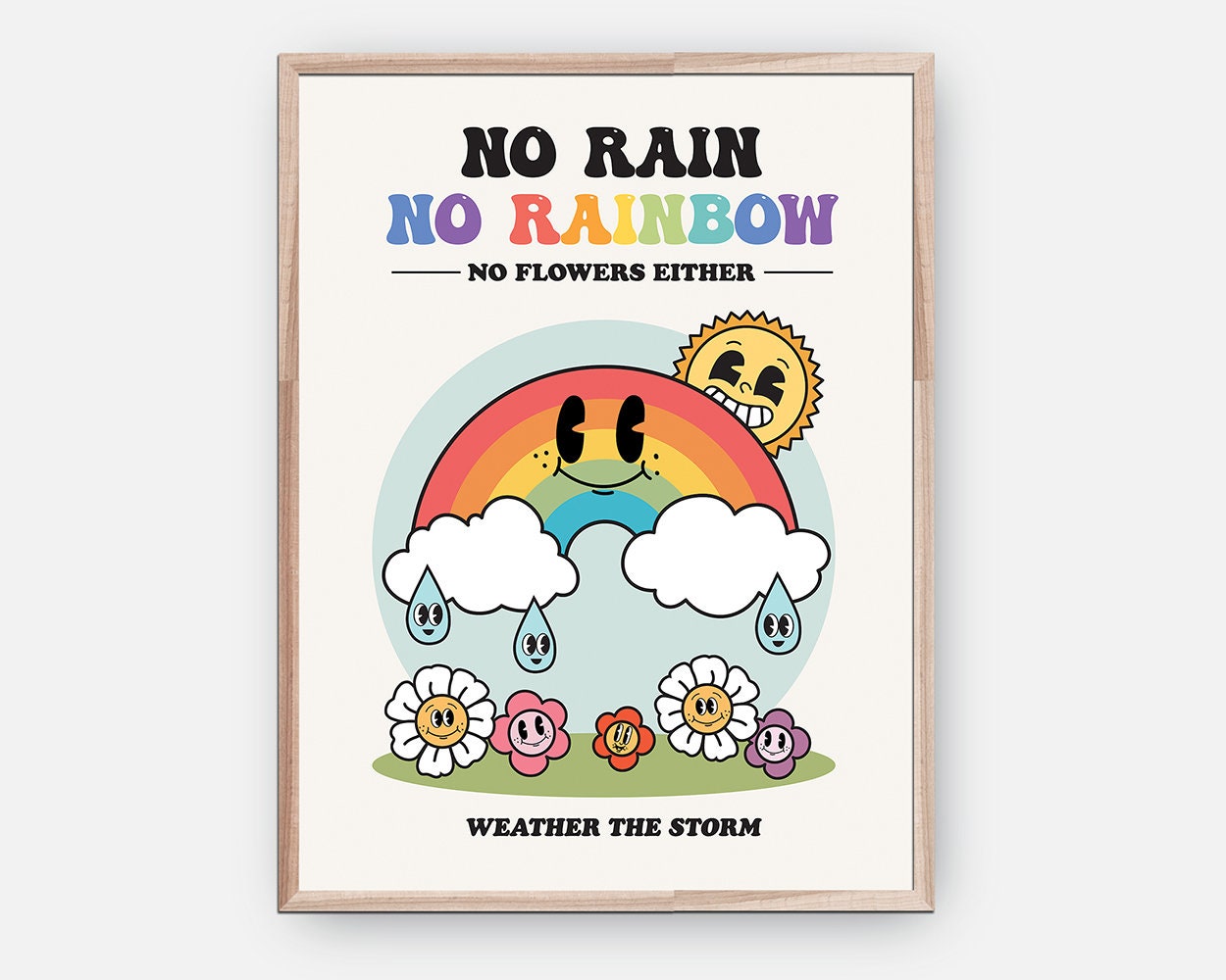 Retro Rainbow Poster