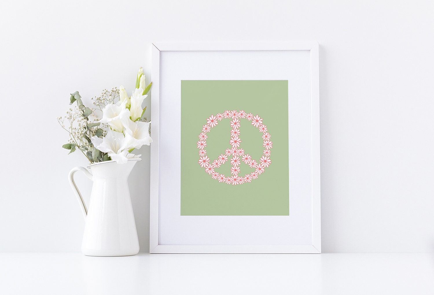 Flower Peace Sign Poster - shopartivo