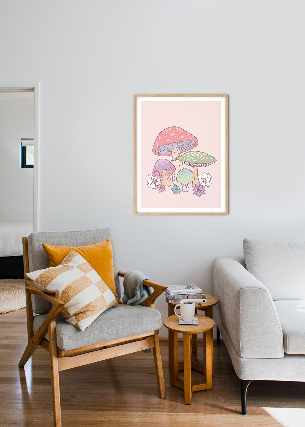 Pastel Mushroom Poster - shopartivo