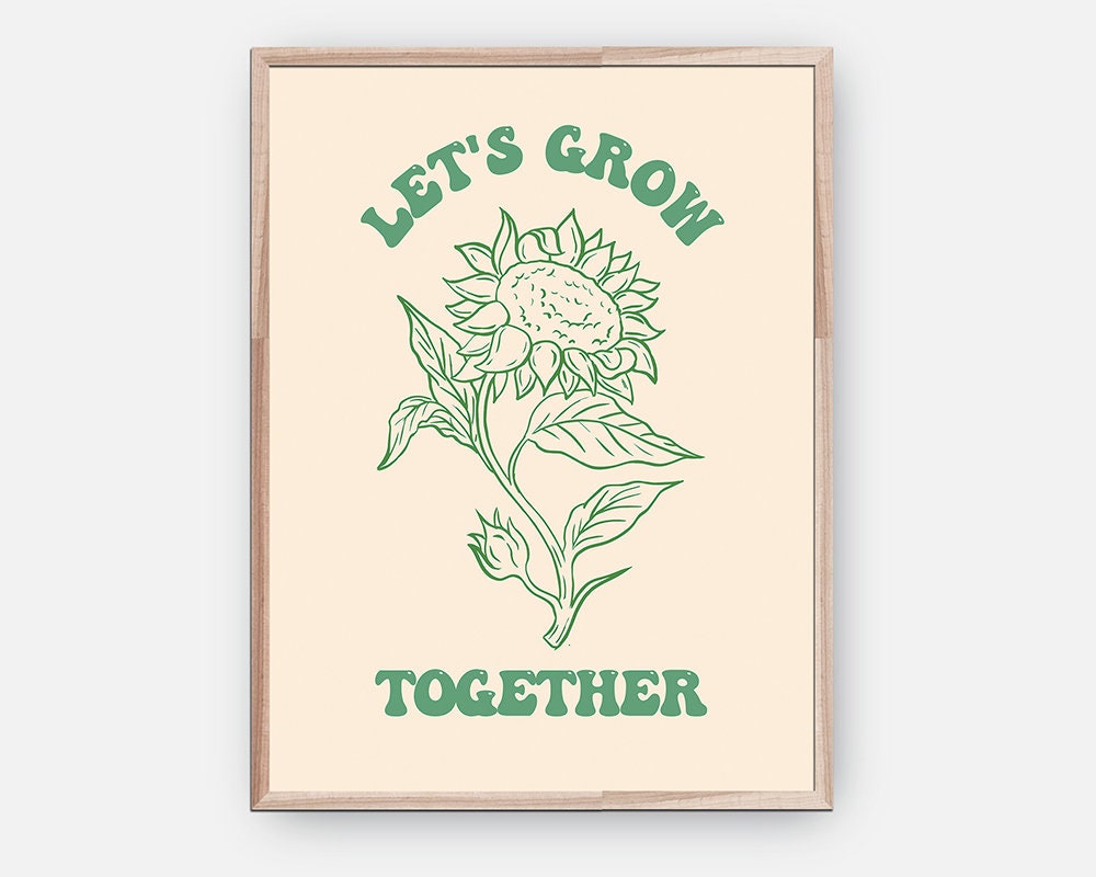 Let's Grow Together Poster - shopartivo