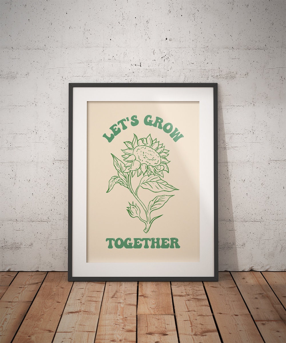 Let's Grow Together Poster - shopartivo