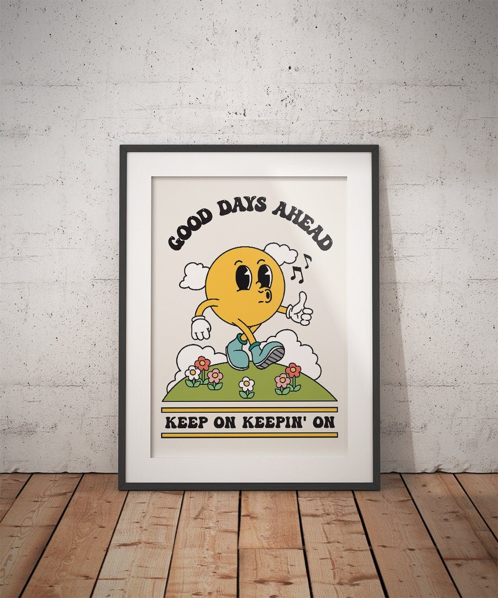 Good Days Ahead Retro Poster - shopartivo