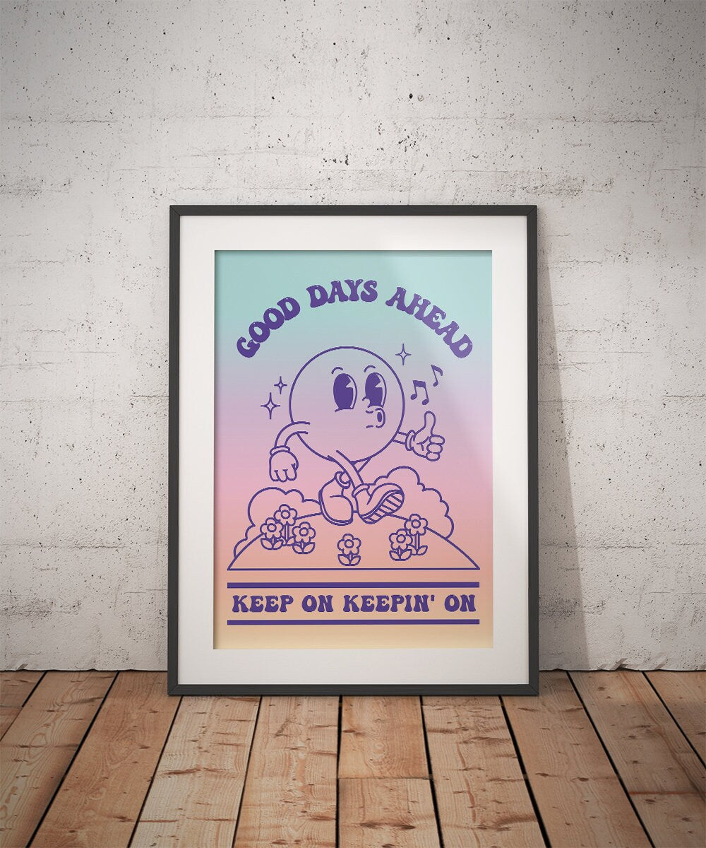 Good Days Ahead Retro Poster - shopartivo