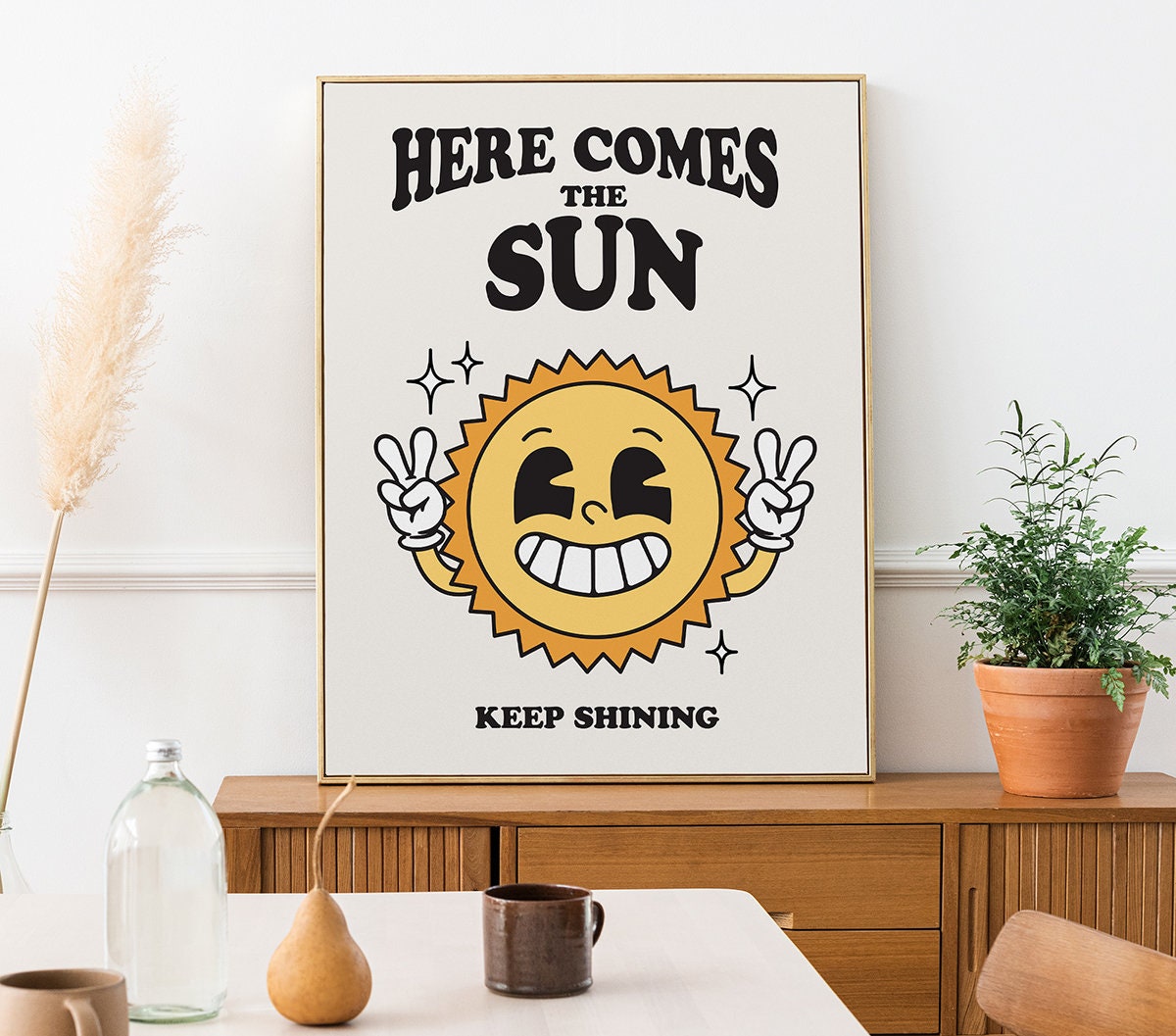 Here Comes The Sun Retro Poster - shopartivo