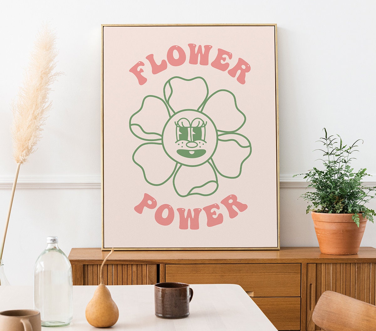 Flower Power Retro Poster - shopartivo