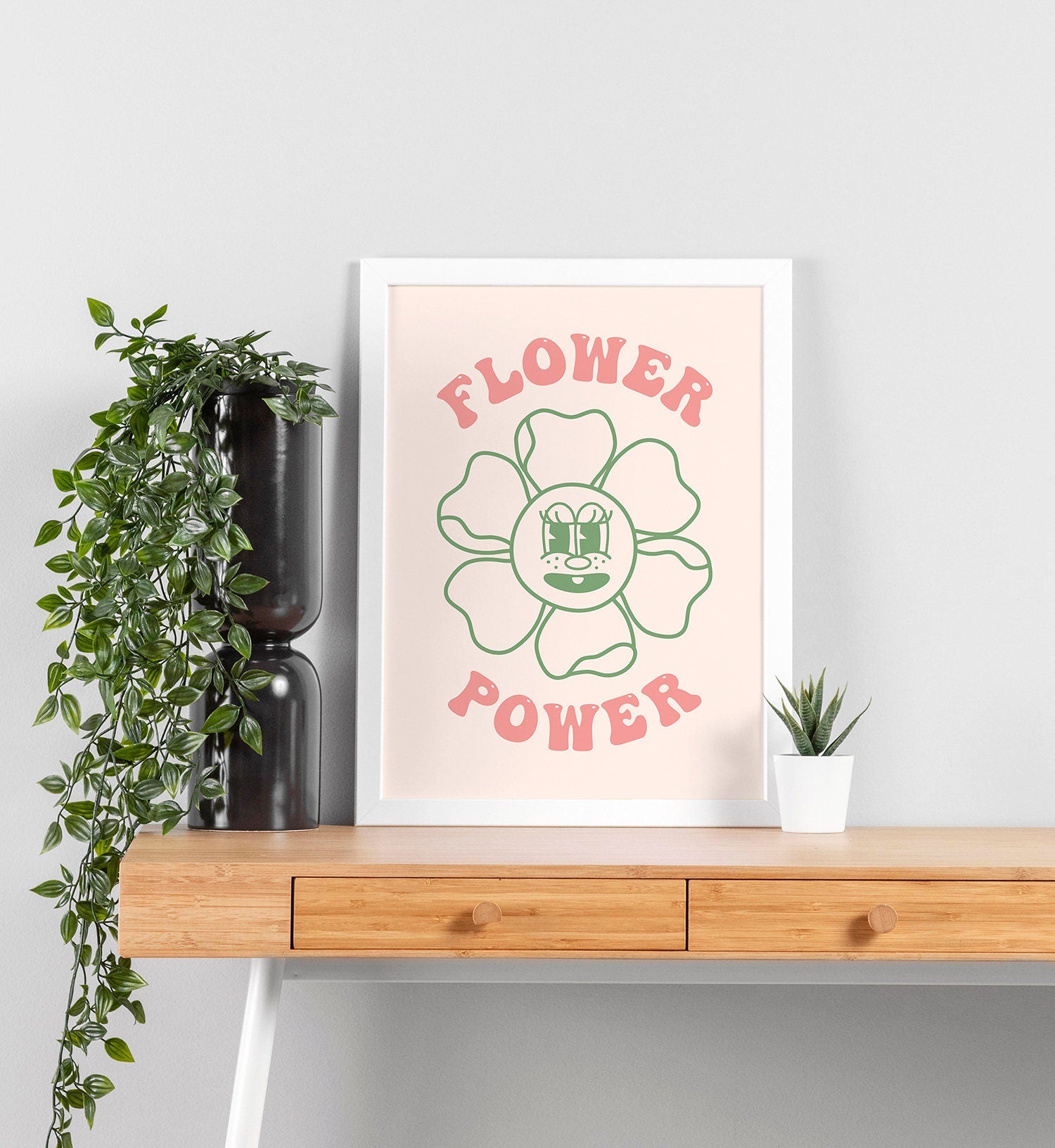 Flower Power Retro Poster - shopartivo