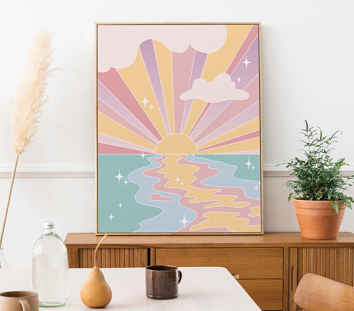 Pastel Sunset Poster - shopartivo
