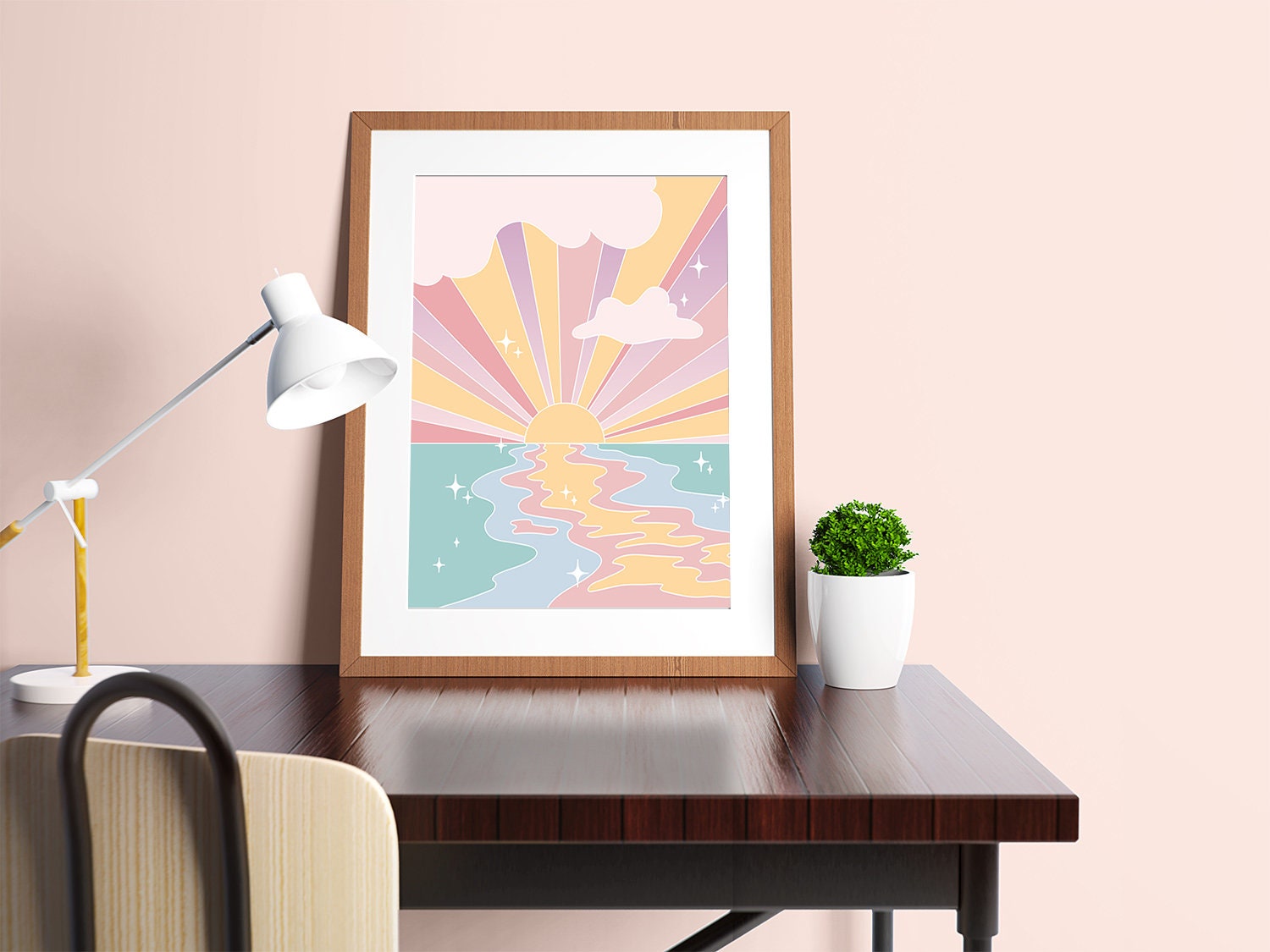 Pastel Sunset Poster - shopartivo