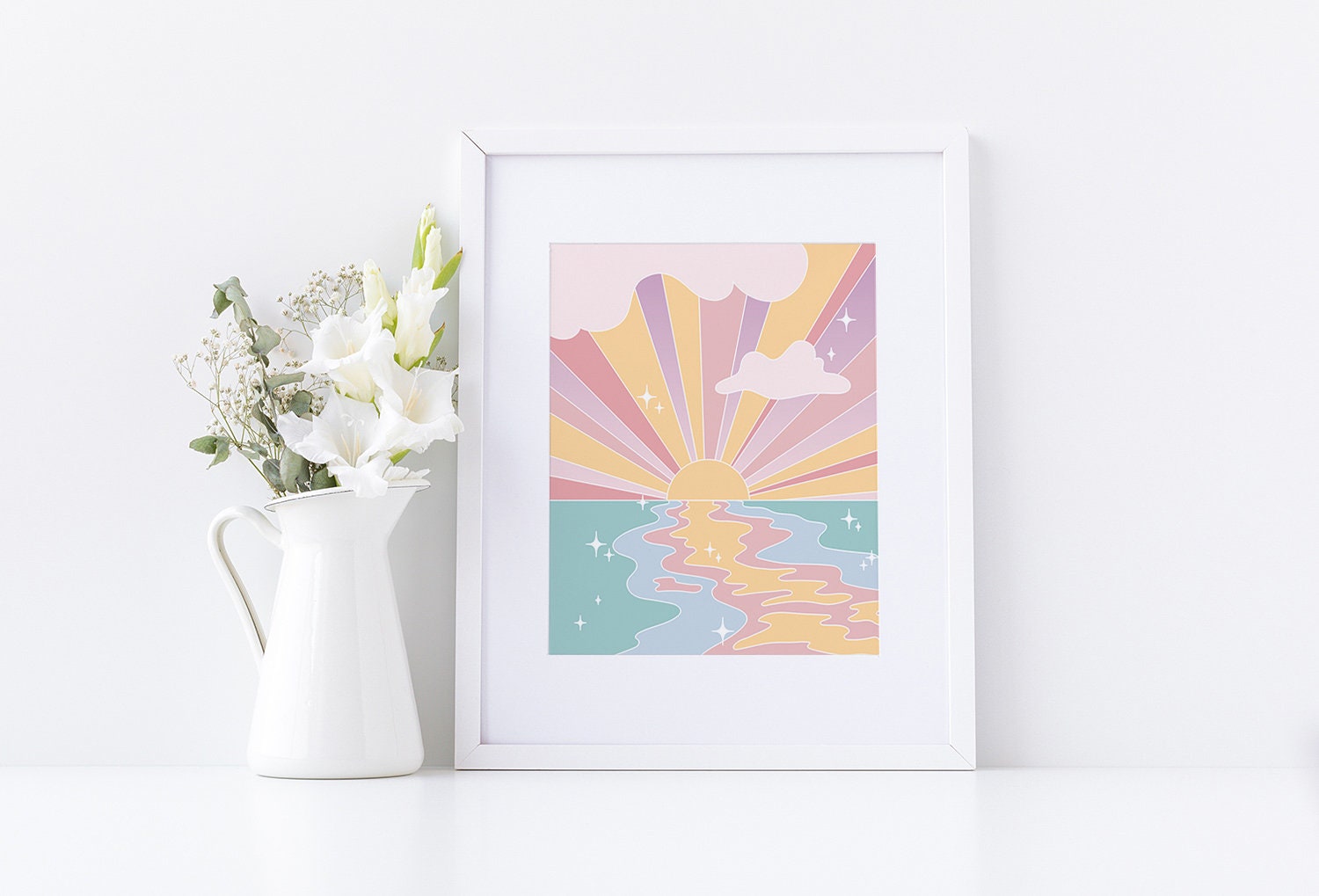 Pastel Sunset Poster - shopartivo