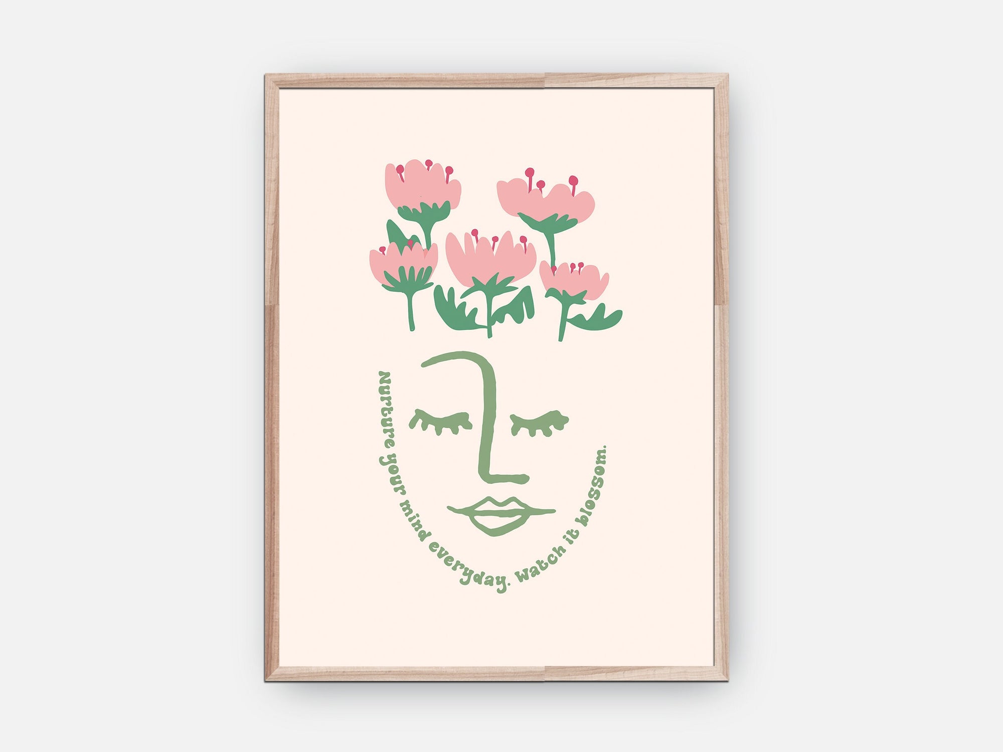 Pink Flower Positive Quote Poster - shopartivo