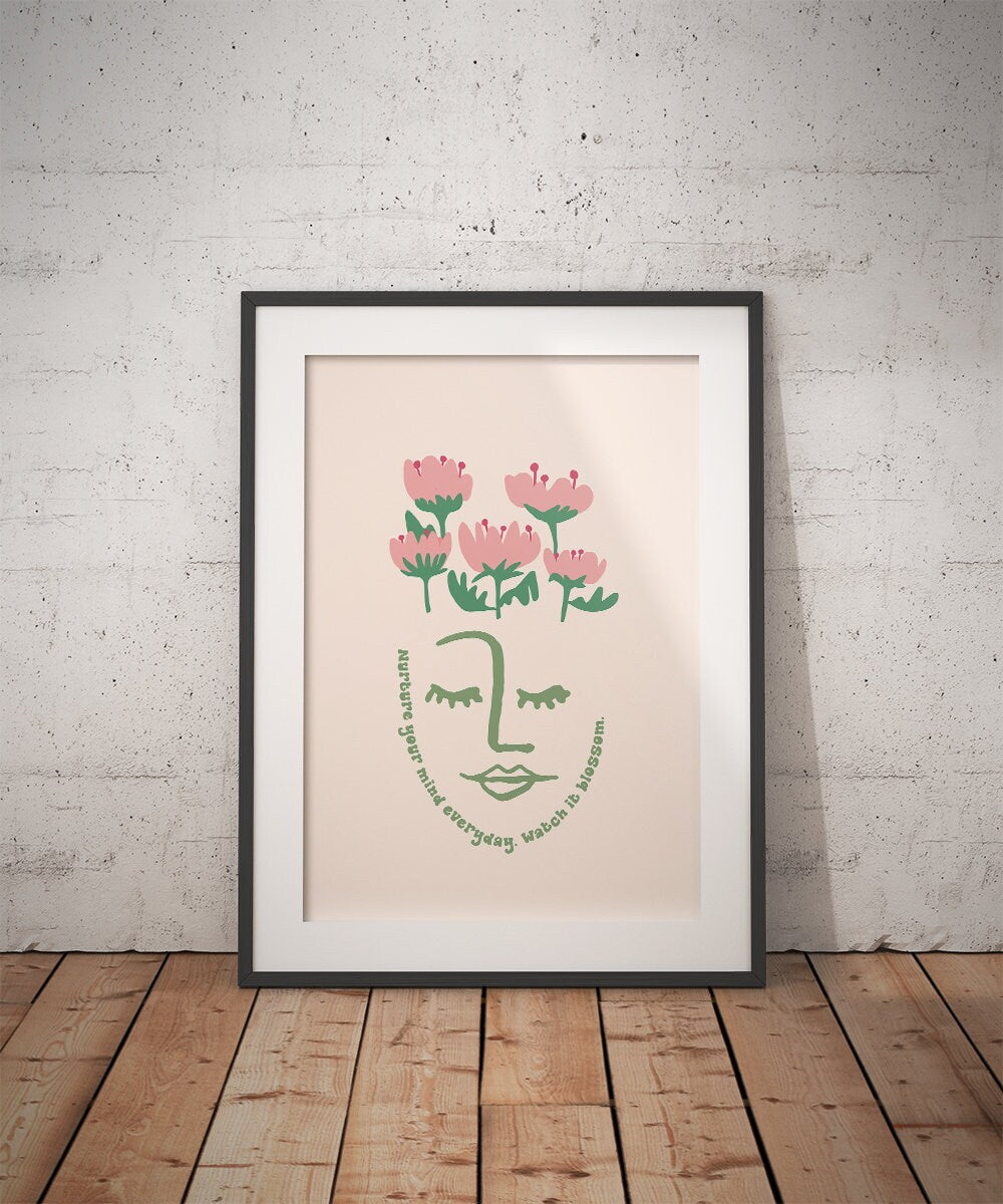 Pink Flower Positive Quote Poster - shopartivo