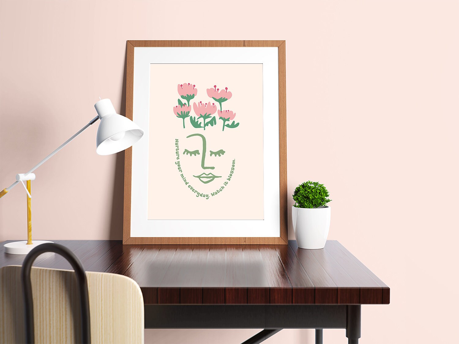 Pink Flower Positive Quote Poster - shopartivo