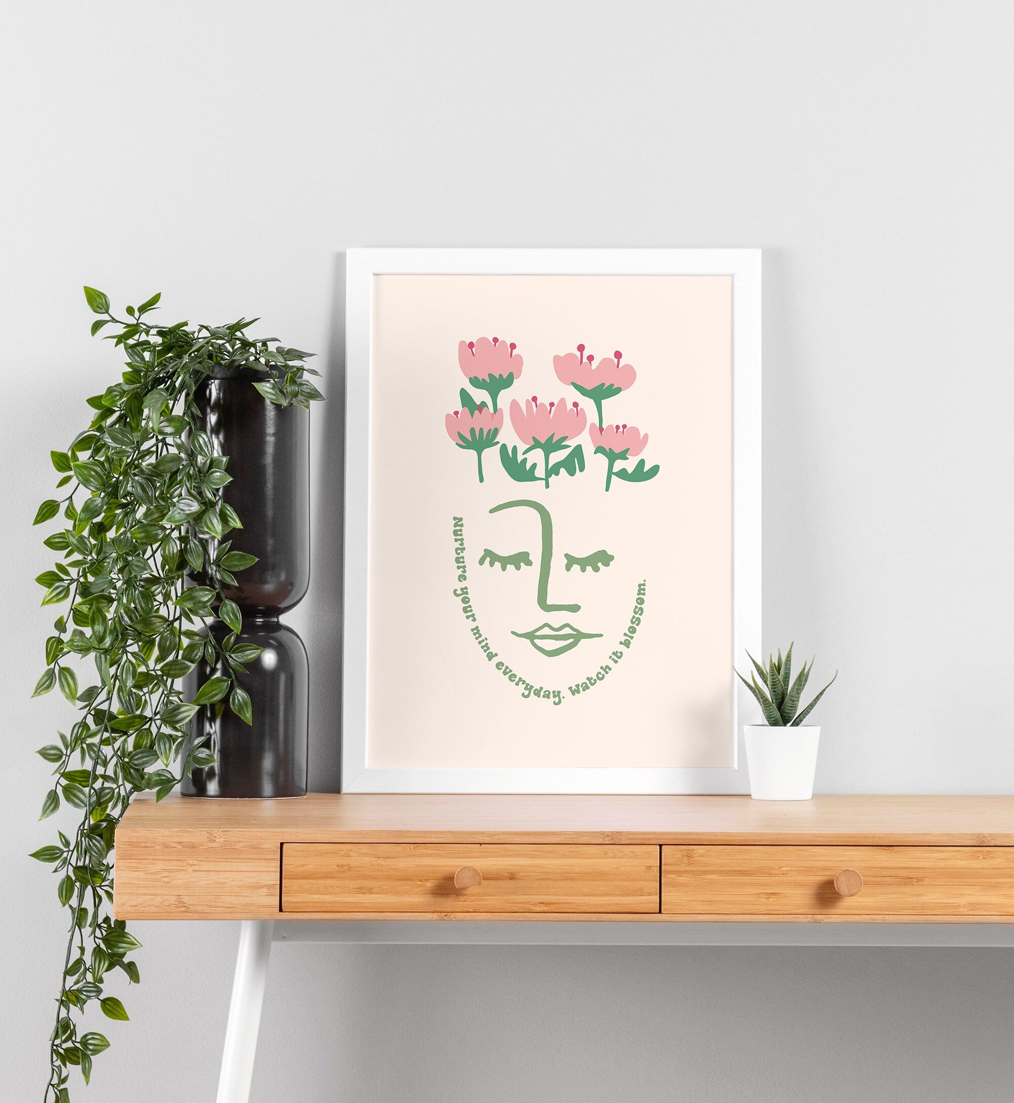 Pink Flower Positive Quote Poster - shopartivo