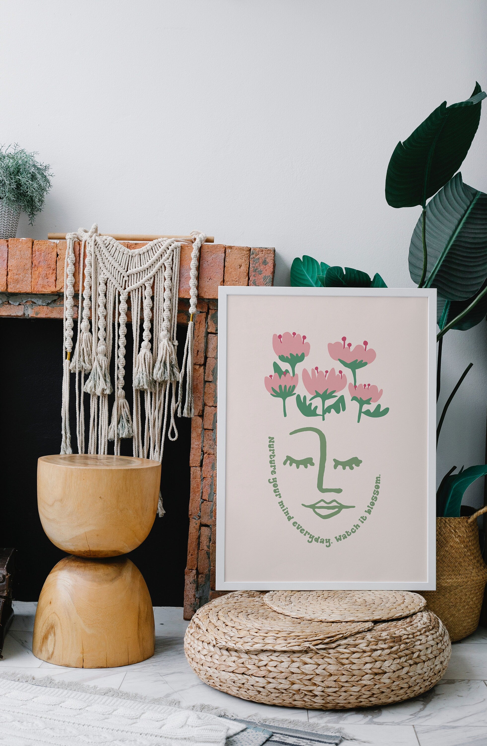 Pink Flower Positive Quote Poster - shopartivo