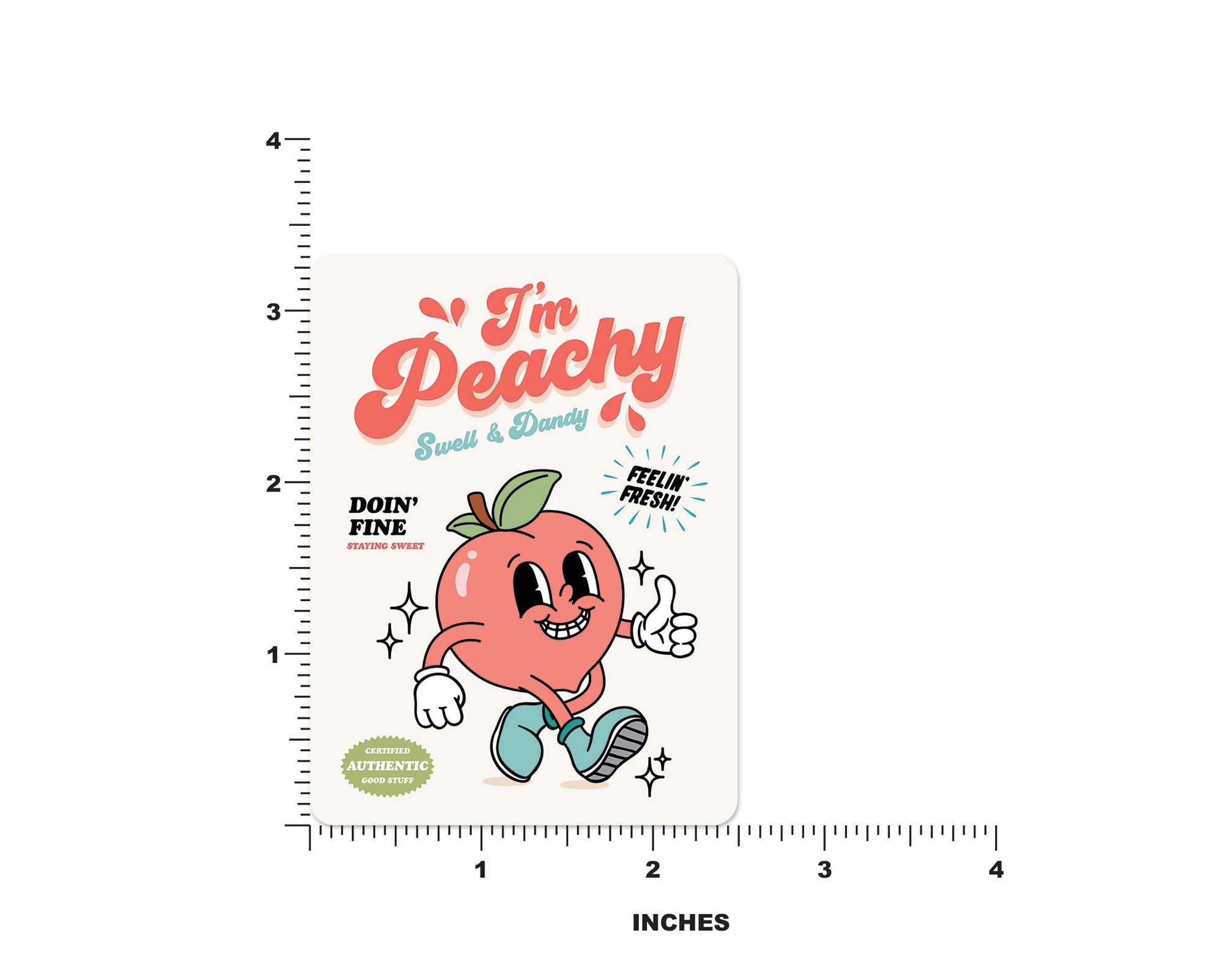 I'm Peachy Sticker - shopartivo