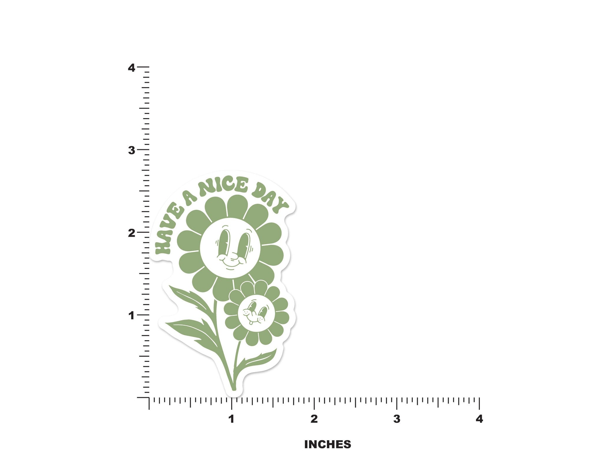 Have A Nice Day Retro Flowers Sticker - shopartivo