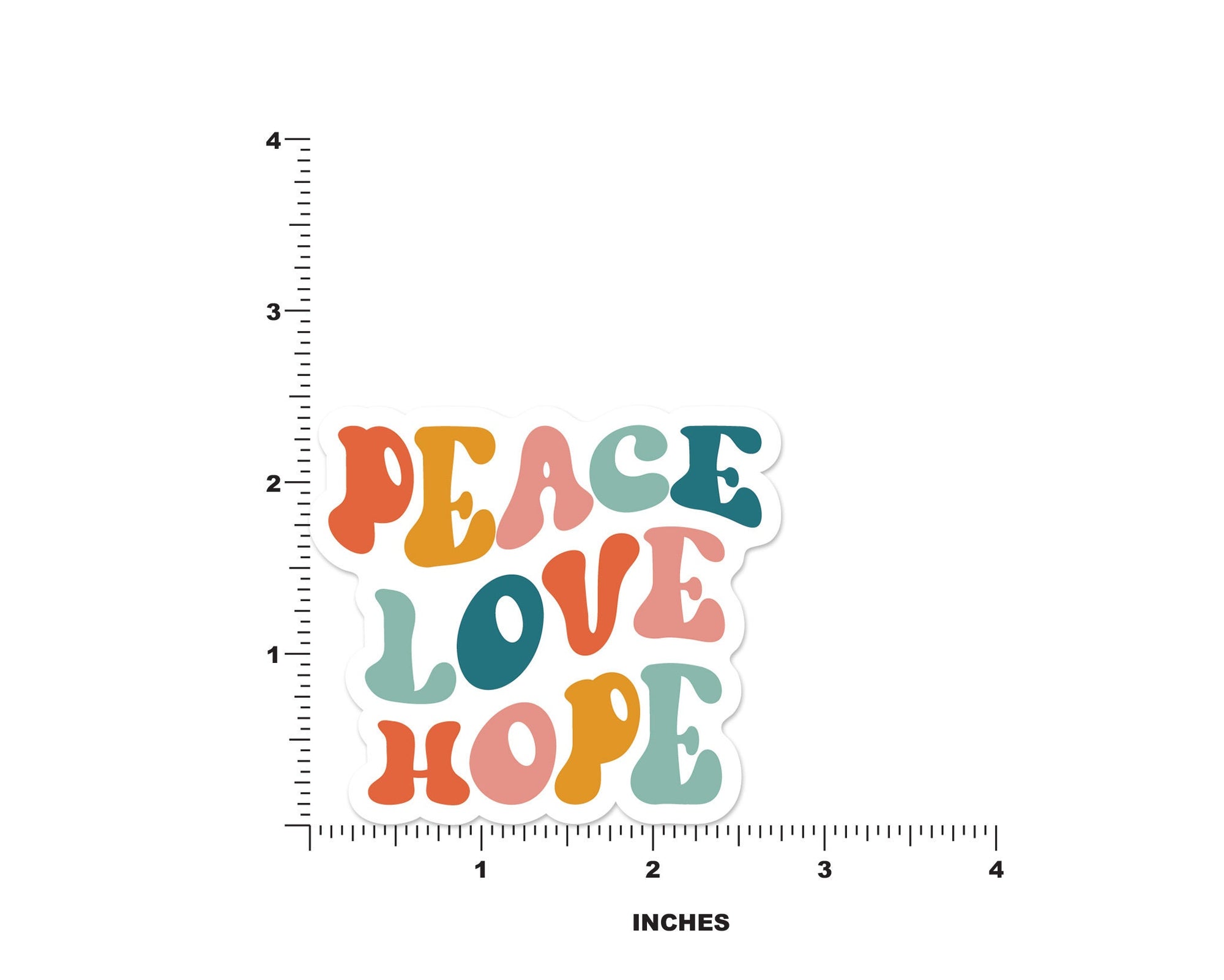 Peace Love Hope Sticker - shopartivo