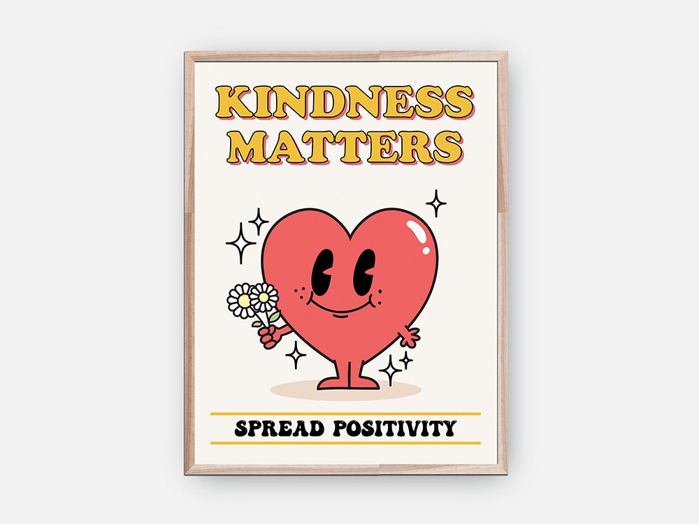 Kindness Matters Spread Positivity Poster - shopartivo