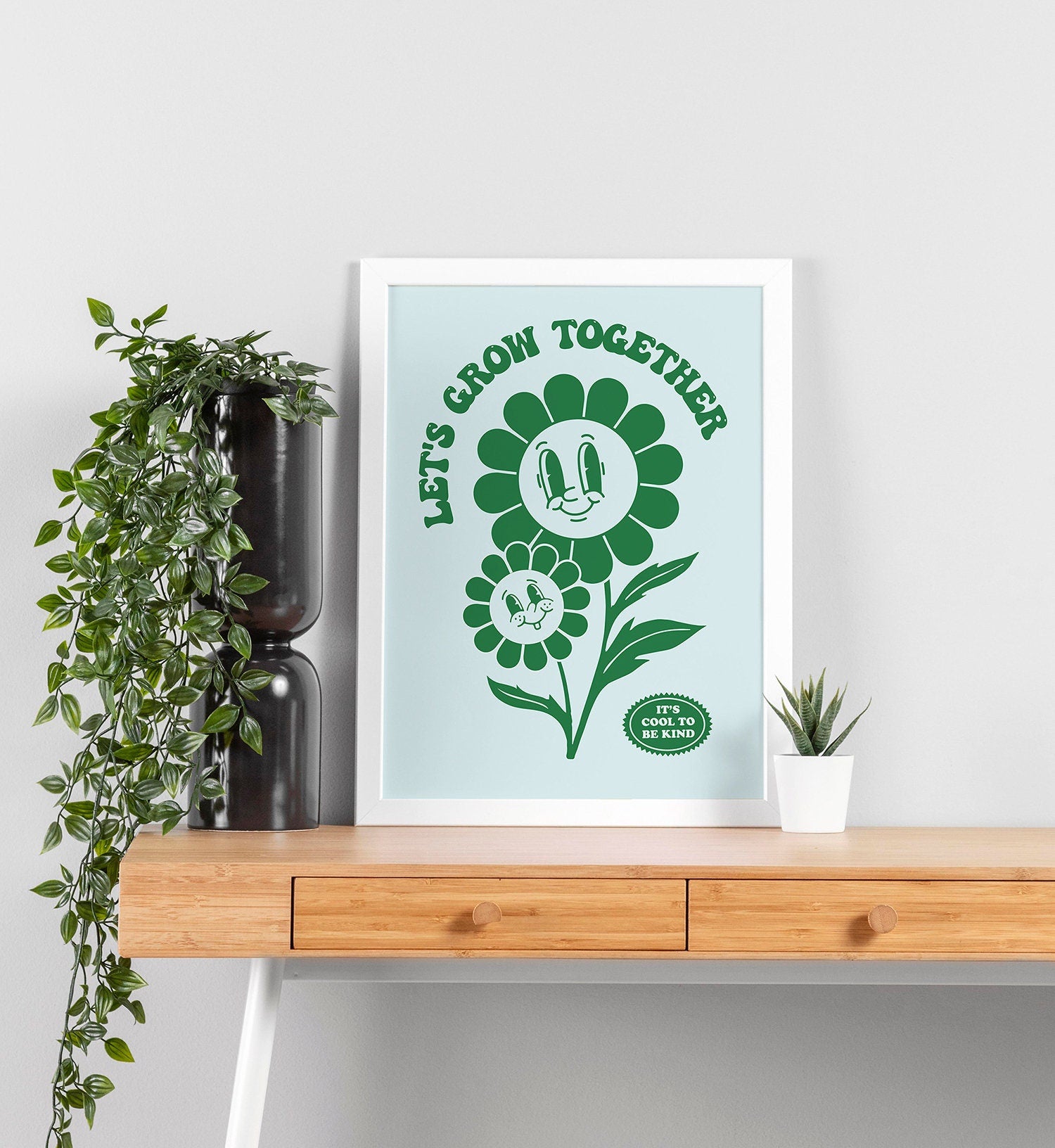 Retro Flower Poster