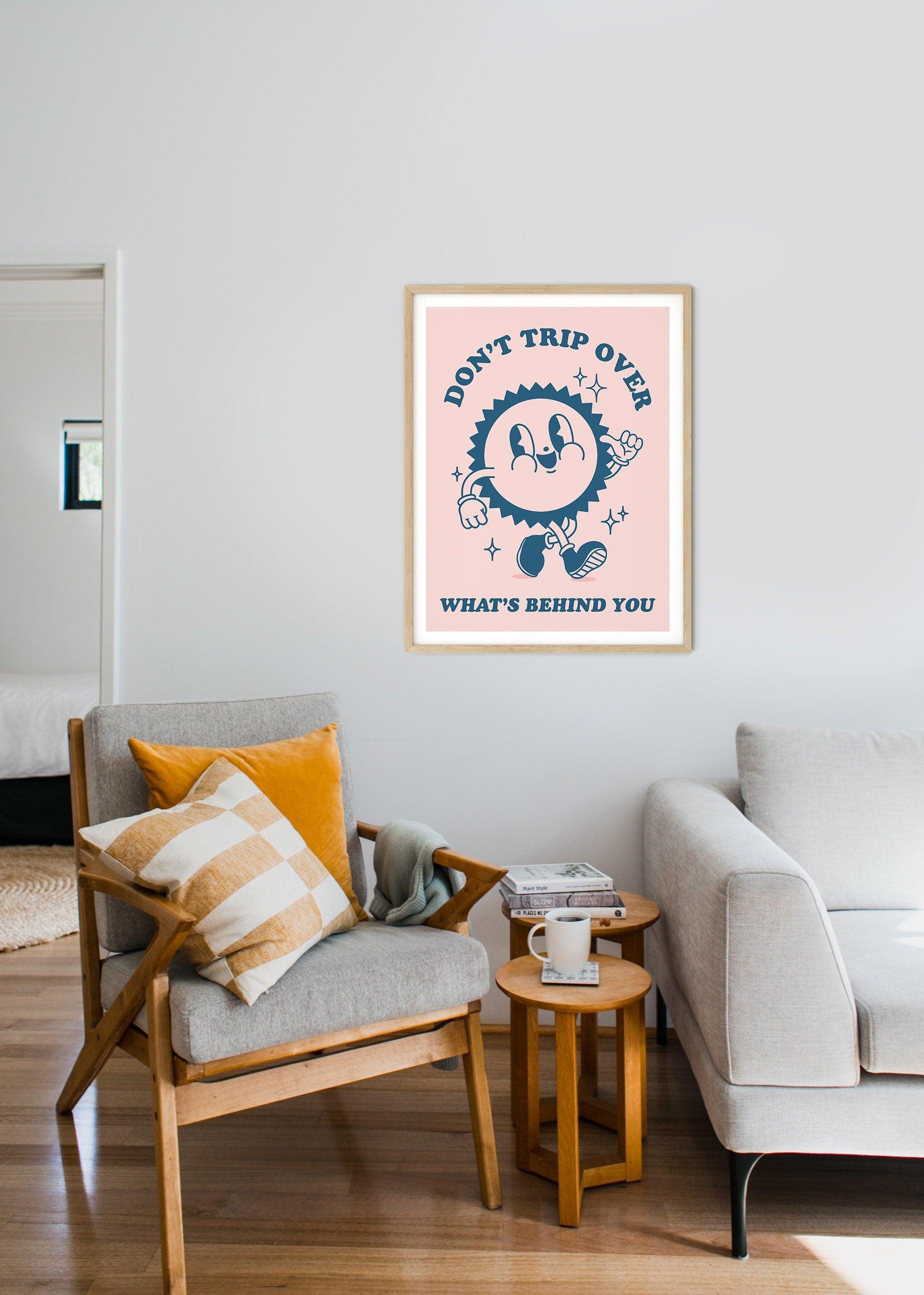 Don't Trip Over What's Behind You Retro Poster - shopartivo